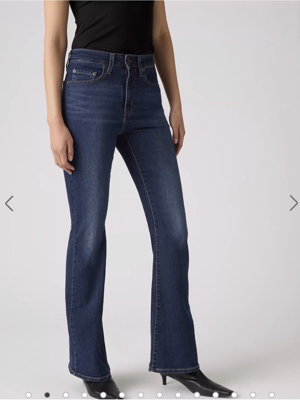 Levi's Dark Blue Flare Jeans - High Rise